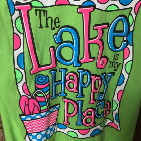 The Lake is my Happy Place t-shirt Med. GUC - Picture 2 of 7